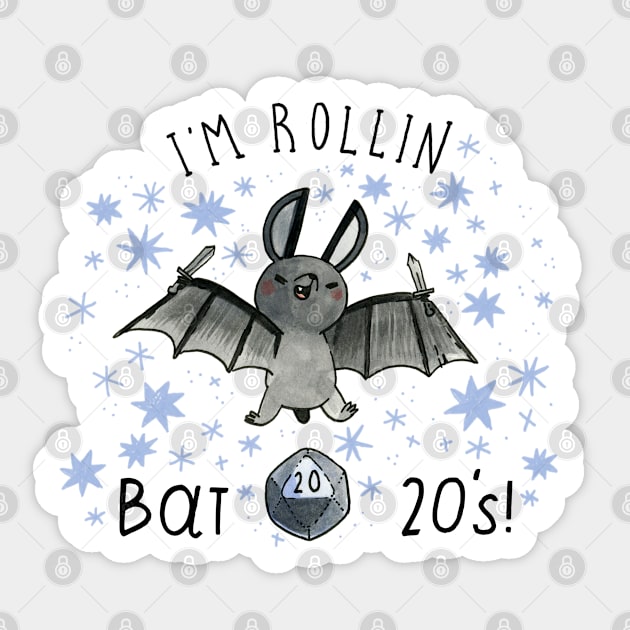 Bat 20 Sticker by Book Moth Press